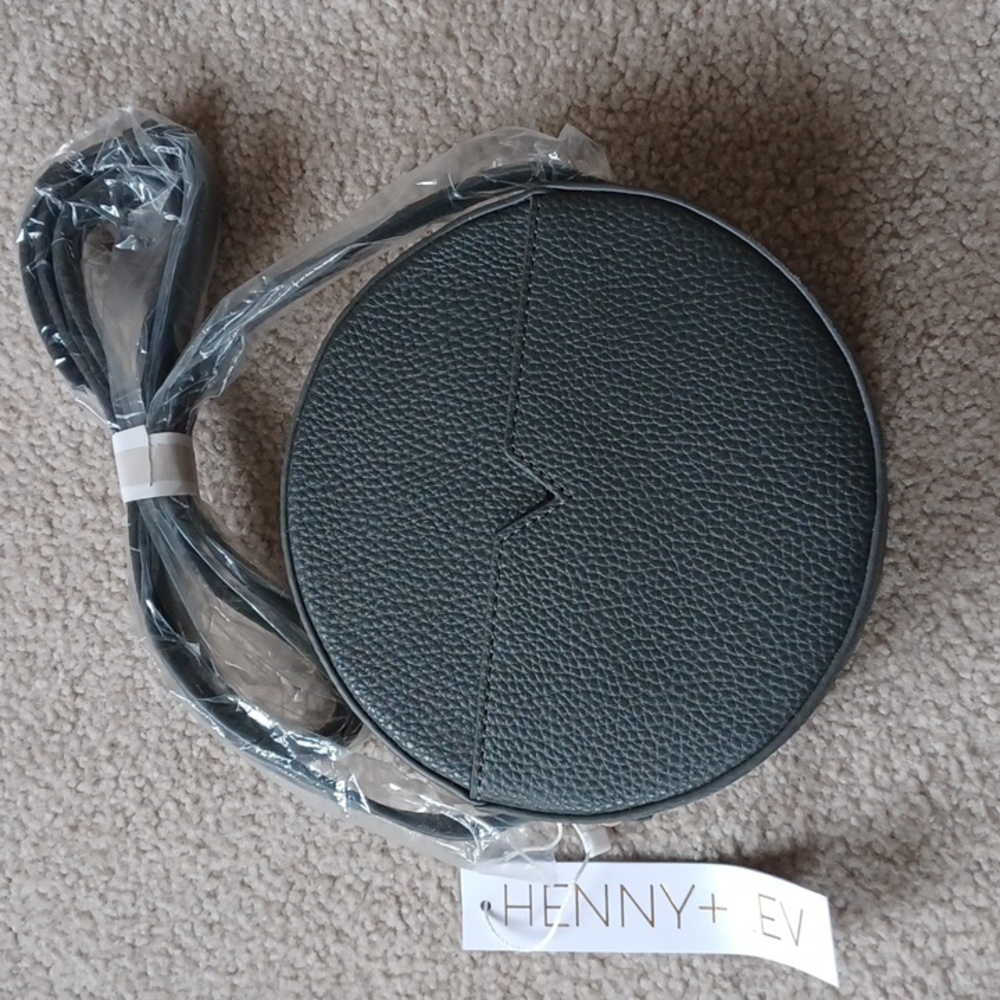 NWT Henny and Lev Cecilia Circle Crossbody Bag Dark Gray - Picture 3 of 7